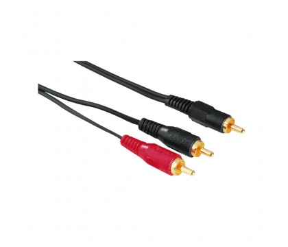 Hama 00044113 Subwoofer Cable, RCA Plug - 2 RCA Plugs, 2 m