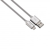 Hama 00080511 Color Line Charging/Sync Cable, micro USB, aluminium, 1 m, Silver