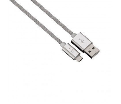 Hama 00080511 Color Line Charging/Sync Cable, micro USB, aluminium, 1 m, Silver