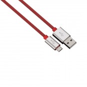 Hama 00080512 Color Line Charging/Sync Cable, micro USB, aluminium, 1 m, Red