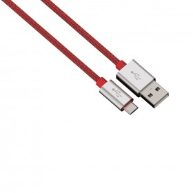 Hama 00080512 Color Line Charging/Sync Cable, micro USB, aluminium, 1 m, Red