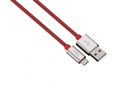 Hama 00080512 Color Line Charging/Sync Cable, micro USB, aluminium, 1 m, Red