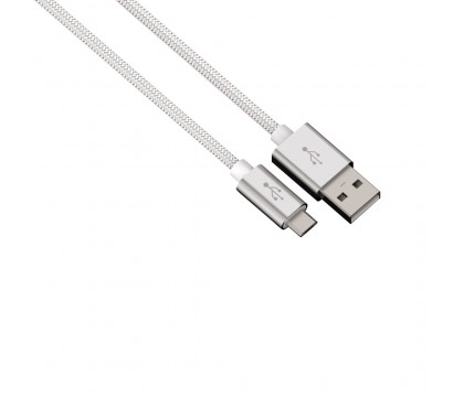 Hama 00080515 Color Line Charging/Sync Cable, micro USB, aluminium, 1 m, White