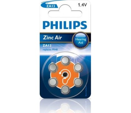 Philips ZA13B6A/10 Minicells Battery ZA13B6A Zinc-air
