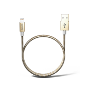 ODOYO PS220GD Metallic MFI Lightning to USB Cable, 2M, Gold