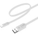 Mcdodo CA-0313 TPE Flat USB Data Cable Lightning Charger Cable for iPhone, WHITE