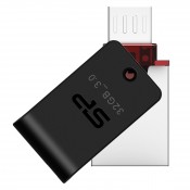 SILICON POWER SP032GBUF3X31V1K FLASH DRIVE OTG DUAL X31 MICRO USB 32GB, BLACK