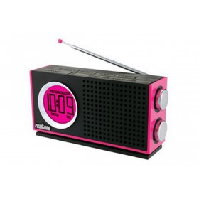 iHome Realtone Retro Alarm Clock Radio (Pink)