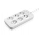 SBS Surge Protector ”BASIC” 6 outlet 7.5A WHITE SP3320S