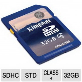 Kingston 32GB SDHC CLASS 4 FLASH CARD SD4/32GB