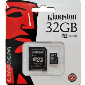  كارت ميمورى كينجستون (Kingston MICRO SD32GB (SDHC) CLASS 4 CARD+ADAPTER SDC4/32GB)
