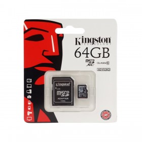  كارت ميمورى كينجستون (Kingston 64GB MICRO SDCX CLASS 10 FLASH CARD)