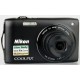 نيكون (COOLPIX S3200  BLK 16MP 6X LI KIT+4GB) كاميرا رقمية 