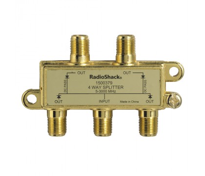 RadioShack® 1500379 1-in / 4-out 3.0GHz 2-Way Satellite/Broadband Diode Splitter