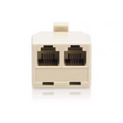 راديو شاك(RadioShack® 4-Pin 1-to-2-Line Adapter (Ivory))موزع تليفون