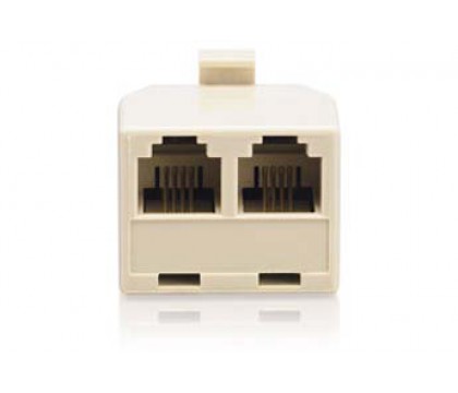 RadioShack® 4-Pin 1-to-2-Line Adapter (Ivory)