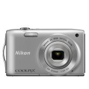 نيكون (COOLPIX S3200 SILVER 16MP 6X LI KIT+4GB) كاميرا رقمية 