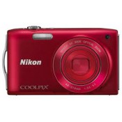 نيكون (COOLPIX S3200 RED 16MP 6X LI KIT + 4GB) كاميرا رقمية