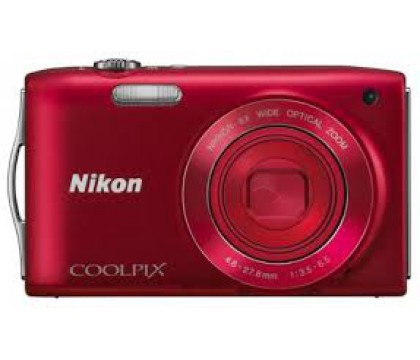 NIKON COOLPIX S3200 RED 16MP 6X LI KIT + 4GB