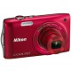 نيكون (COOLPIX S3200 RED 16MP 6X LI KIT + 4GB) كاميرا رقمية