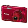 NIKON COOLPIX S3200 RED 16MP 6X LI KIT + 4GB