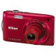 نيكون (COOLPIX S3200 RED 16MP 6X LI KIT + 4GB) كاميرا رقمية