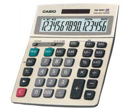 كاسيو (DM-1600-S) آلة حاسبة عملية