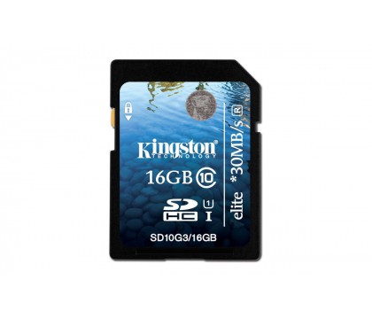 Kingston 16GB SDHC CLASS 10 FLASH CARD SD10G3/16GB