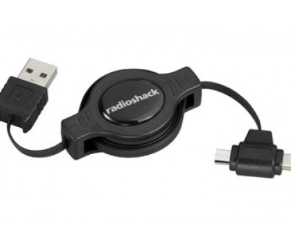 RadioShack 3-Ft. Retractable Mini/Micro USB Cable