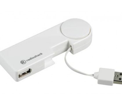 RadioShack 4-Port USB 2.0 Travel Hub with Retractable Cable