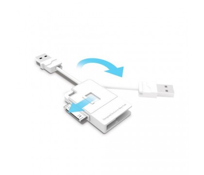 iLuv iCB9WHT Mini CuteSync® Keychain Charge/Sync cable for iPhone, iPod, iPad