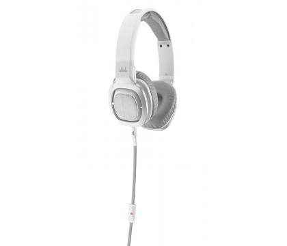 JBL J55a High-performance on-ear headphones phones with JBL® drivers, rotatable ear cups and microphone (White)