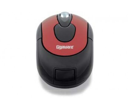 Gigaware Wireless Optical Notebook Mouse - Red