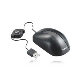 Gigaware® Optical Travel Mouse with Retractable Cable