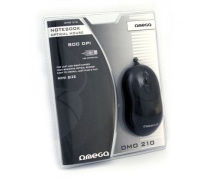 OMEGA MOUSE MINI OM-210 BLACK + GREY USB