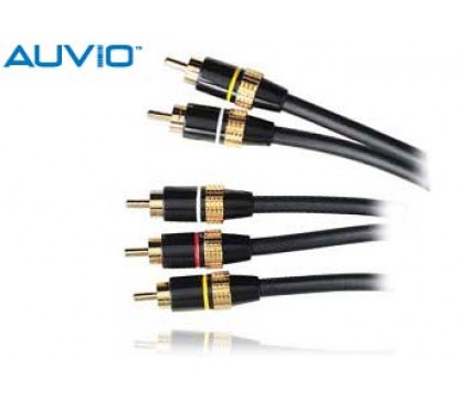 AUVIO® 6-Ft. Video RCA Stereo Audio to Video RCA Mono Audio