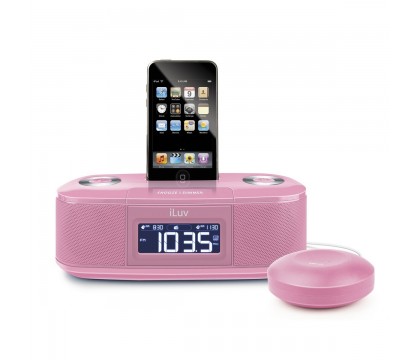 iLuv Vibro I Desktop Alarm Clock with Bed Shaker for your iPod (Pink)