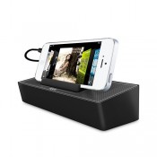 iLuv Modern Box Portable Speaker Stand for most smartphones or small MP3 players-Black