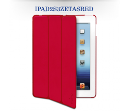 Puro IPAD2S3ZETASRED ZETA CASE/COVER IPAD2/NEW IPAD/MAGNET/STAND RED