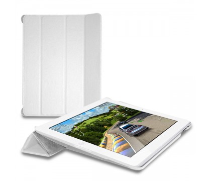 Puro IPAD2S3ZETAWHI IPAD2/NEW IPAD CASE + COVER MAGNET STAND UP WHITE