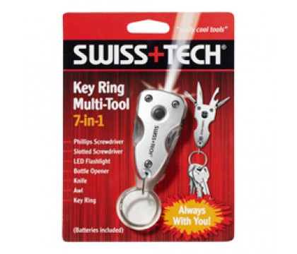 SWISS + TECH ST60300 Key Ring Multi-Tool 7-in-1